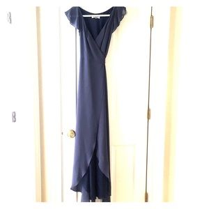 Joanna August Dorian Long Dress in Blue Moon